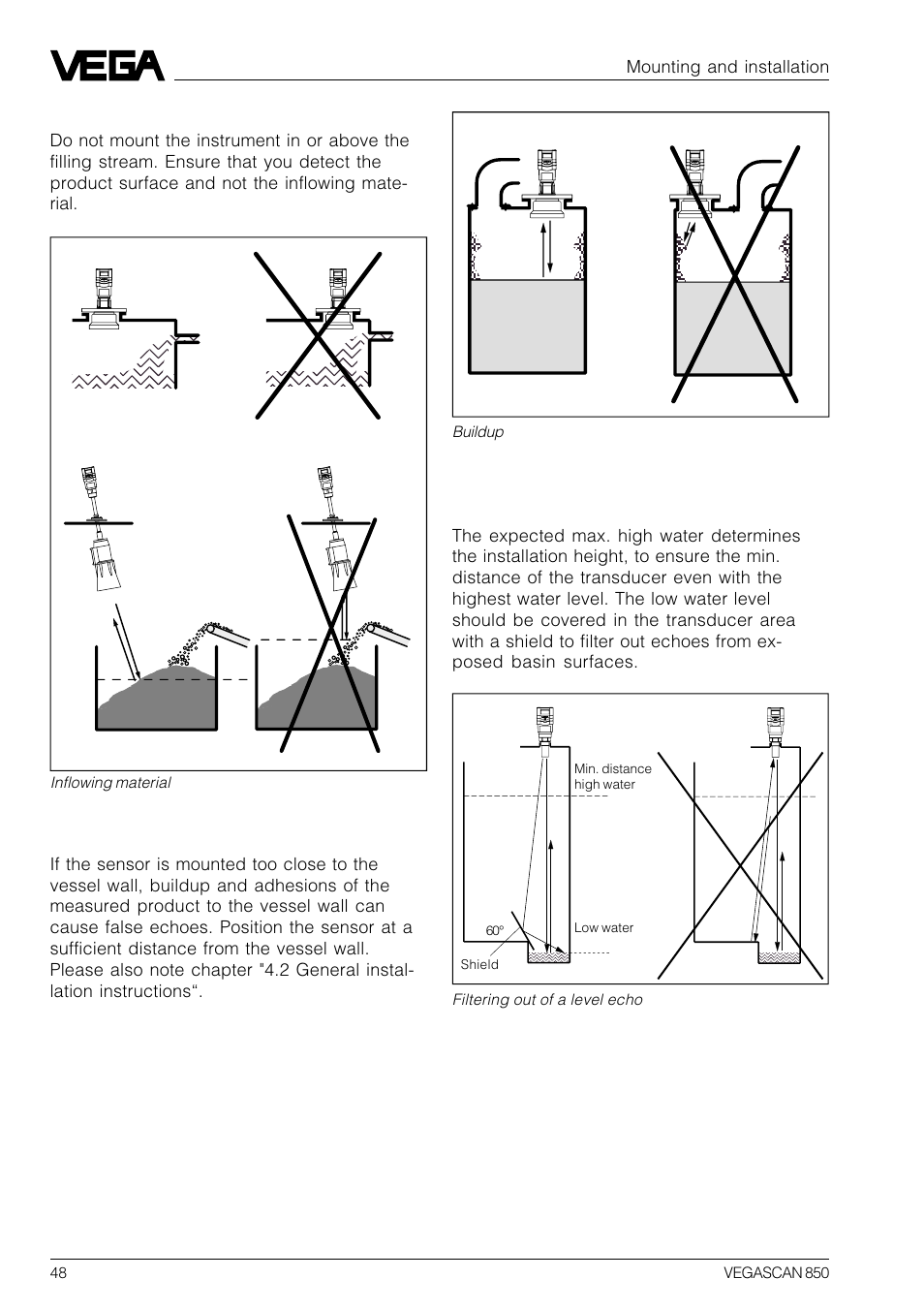 Overflow basin | VEGA VEGASCAN 850 User Manual | Page 48 / 92