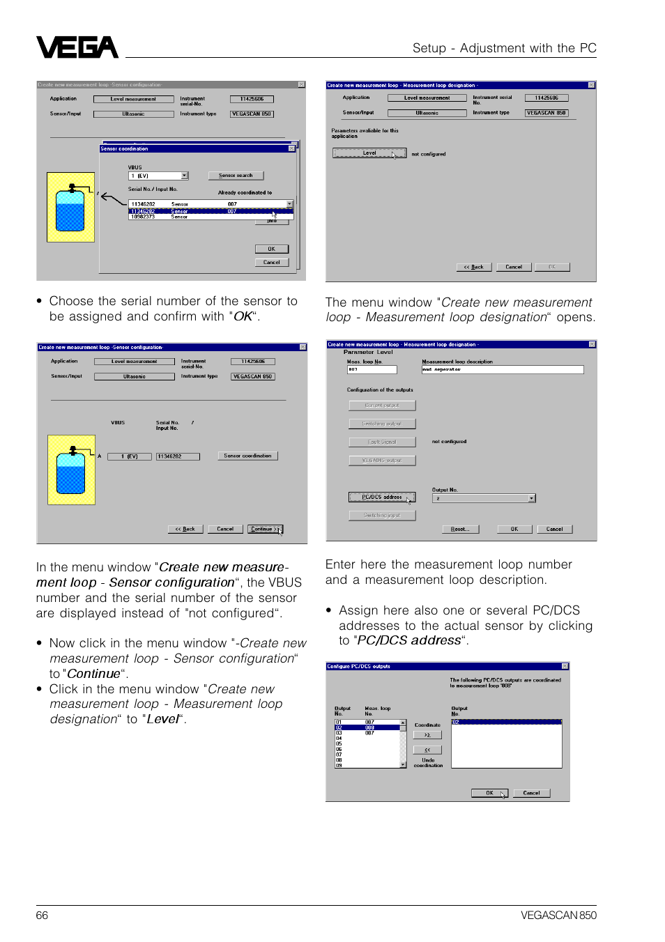 VEGA VEGASCAN 850 User Manual | Page 66 / 92