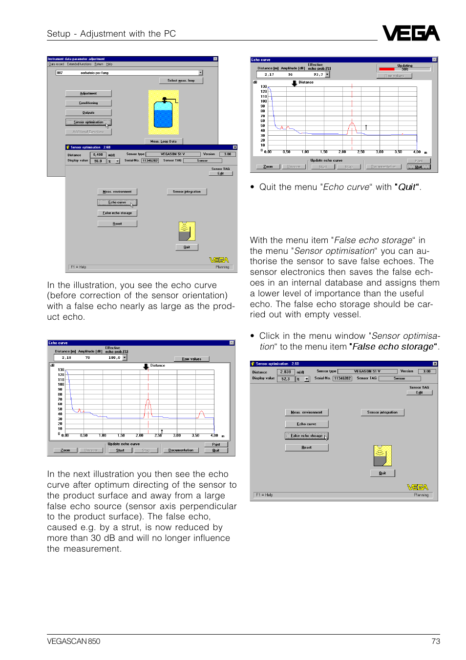 VEGA VEGASCAN 850 User Manual | Page 73 / 92