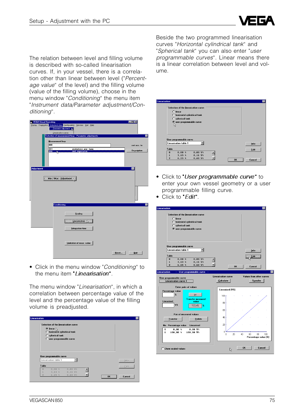 VEGA VEGASCAN 850 User Manual | Page 75 / 92