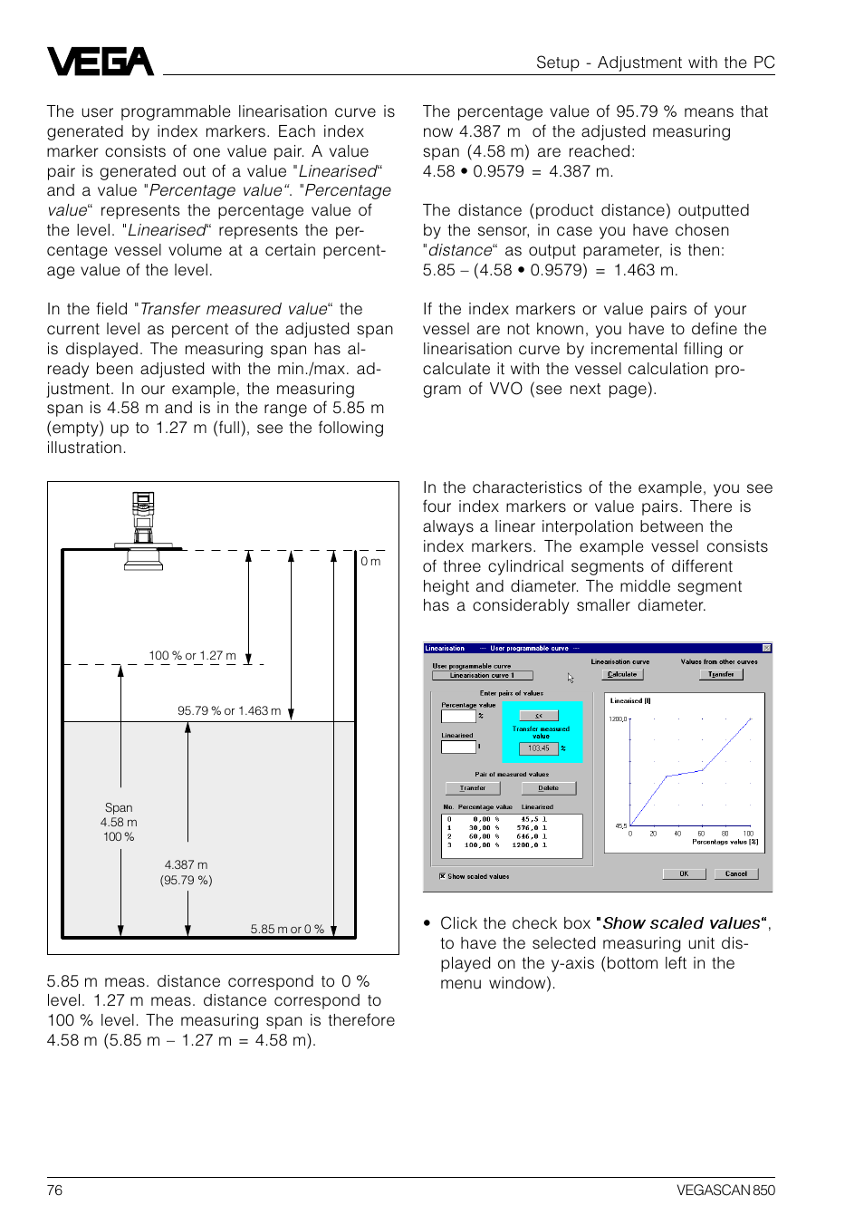 VEGA VEGASCAN 850 User Manual | Page 76 / 92