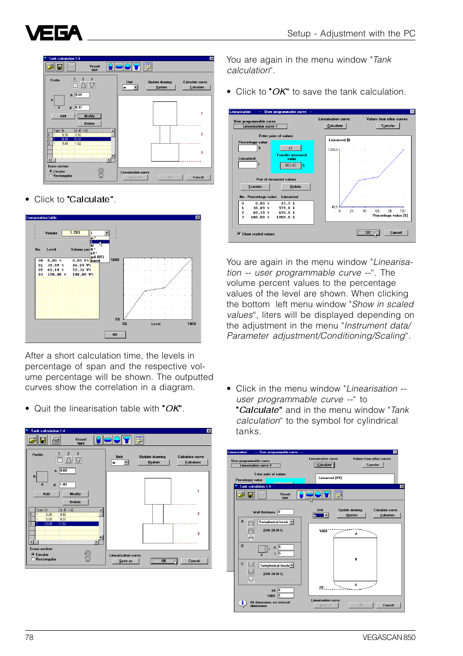 VEGA VEGASCAN 850 User Manual | Page 78 / 92