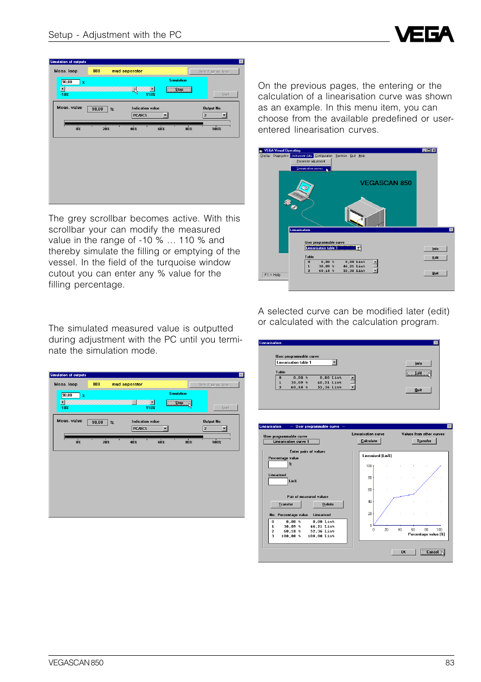 VEGA VEGASCAN 850 User Manual | Page 83 / 92