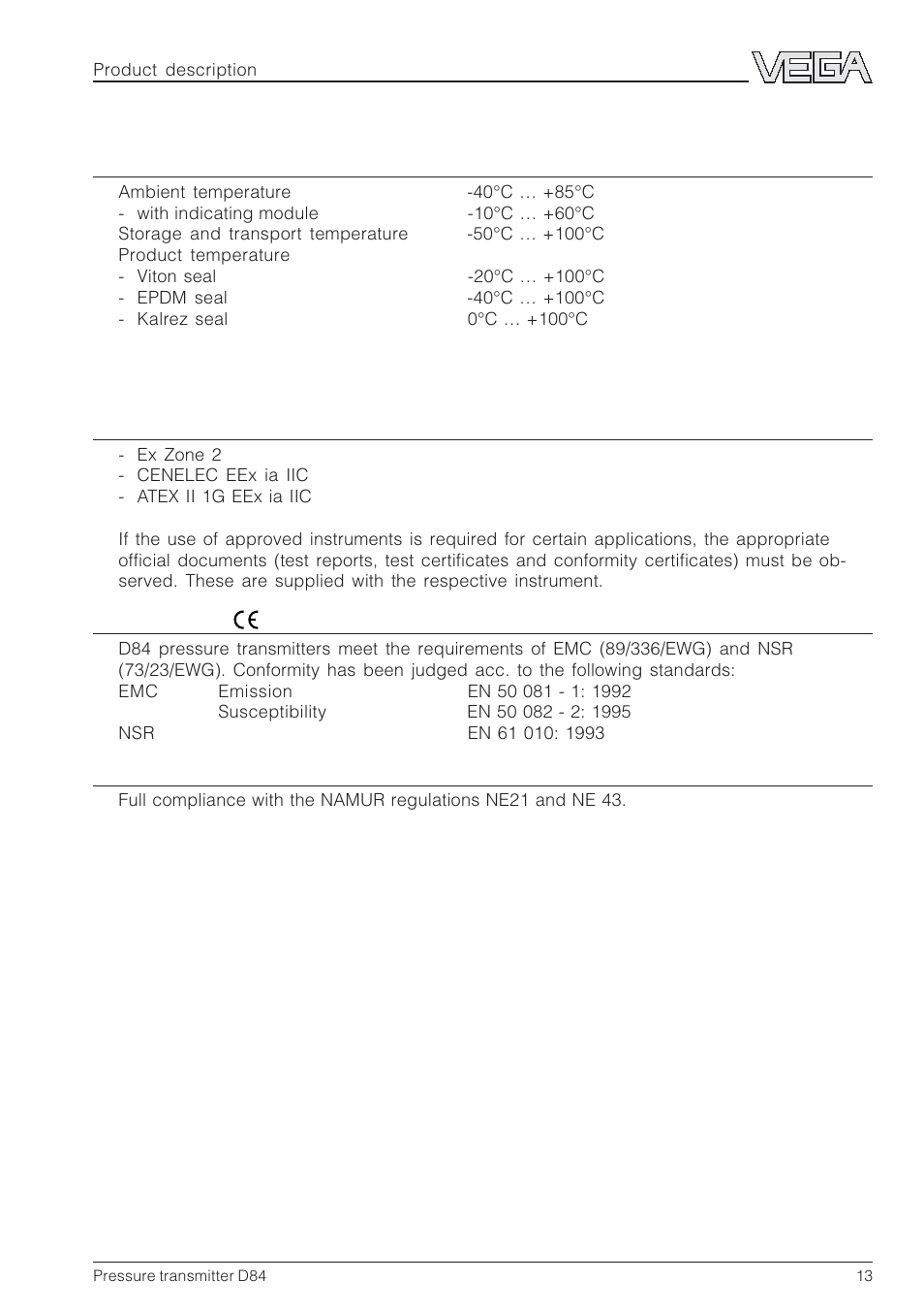 6 approvals and certificates | VEGA D84 Hydrostatic pressure transmitter User Manual | Page 13 / 44