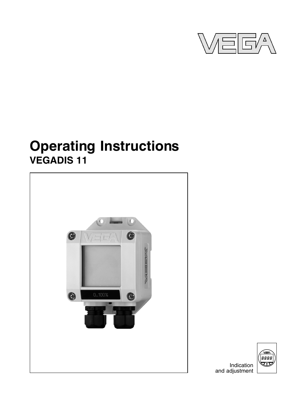 VEGA VEGADIS 11 User Manual | 24 pages