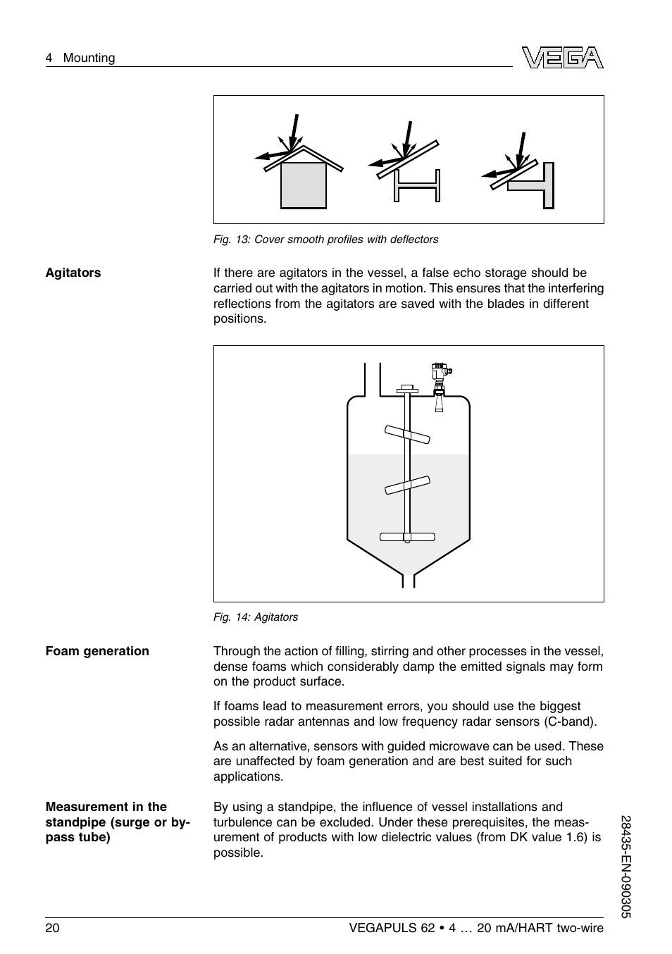 VEGA VEGAPULS 62 (≥ 2.0.0 - ≤ 3.8) 4 … 20 mA_HART two-wire User Manual | Page 20 / 80