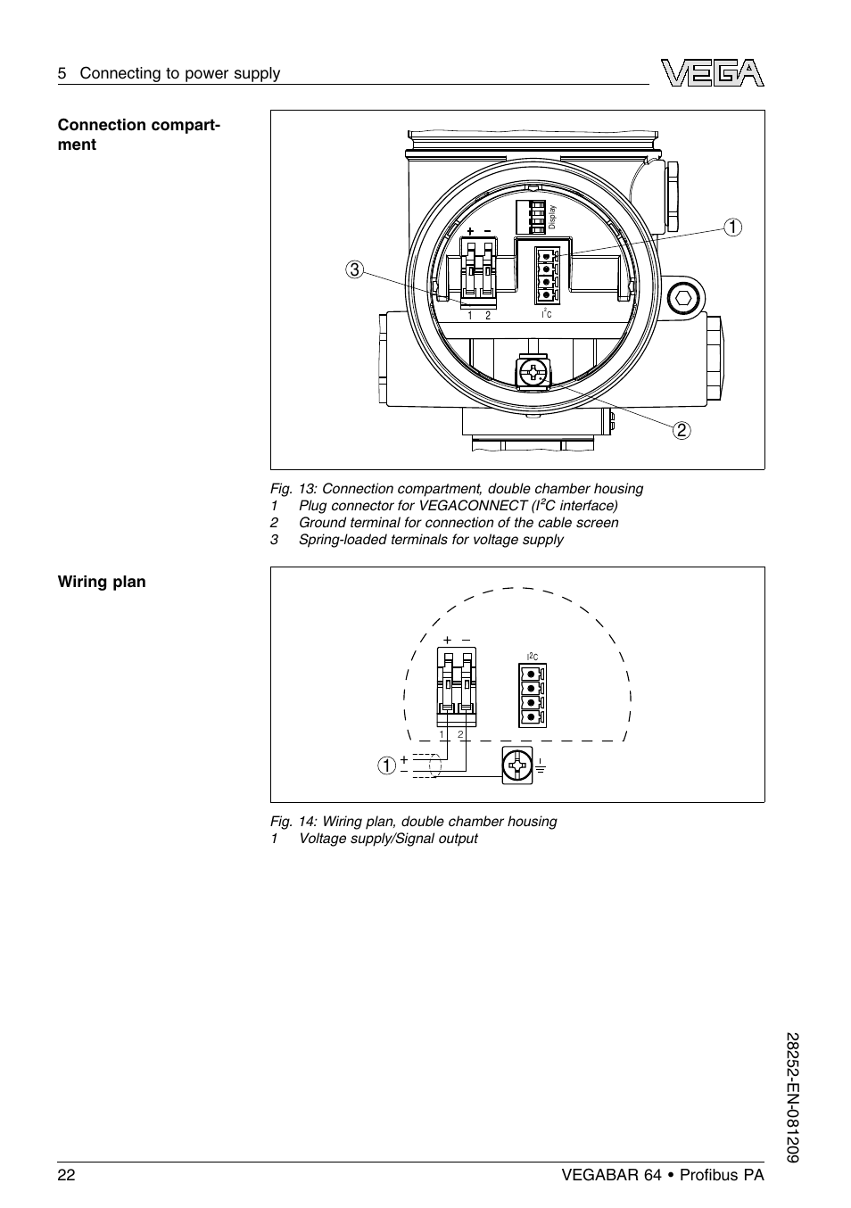 VEGA VEGABAR 64 Proﬁbus PA User Manual | Page 22 / 80