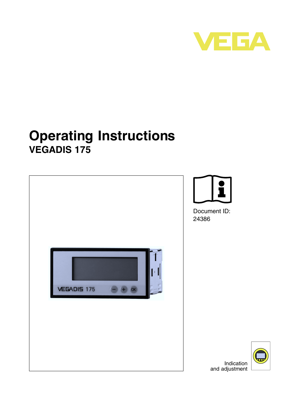 VEGA VEGADIS 175 User Manual | 24 pages
