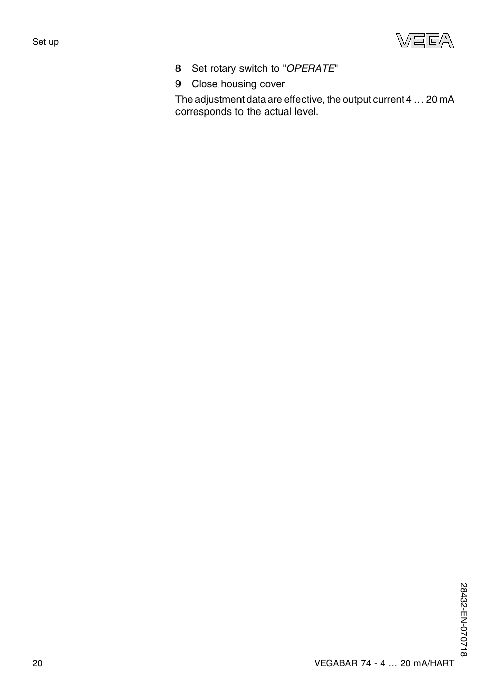 VEGA VEGABAR 74 4 … 20 mA_HART User Manual | Page 20 / 44