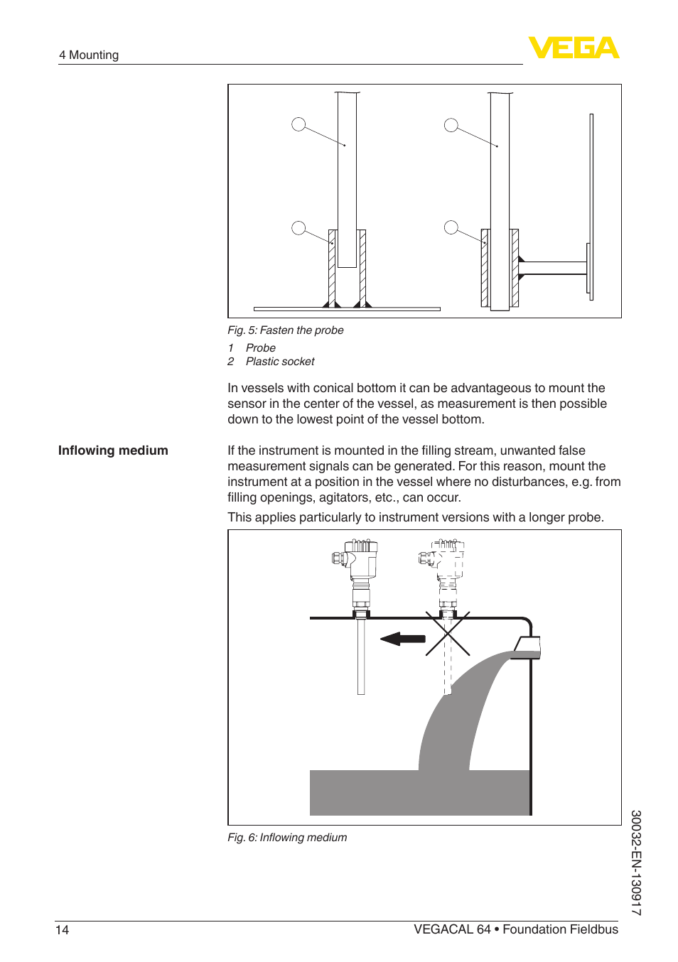 VEGA VEGACAL 64 Foundation Fieldbus User Manual | Page 14 / 48