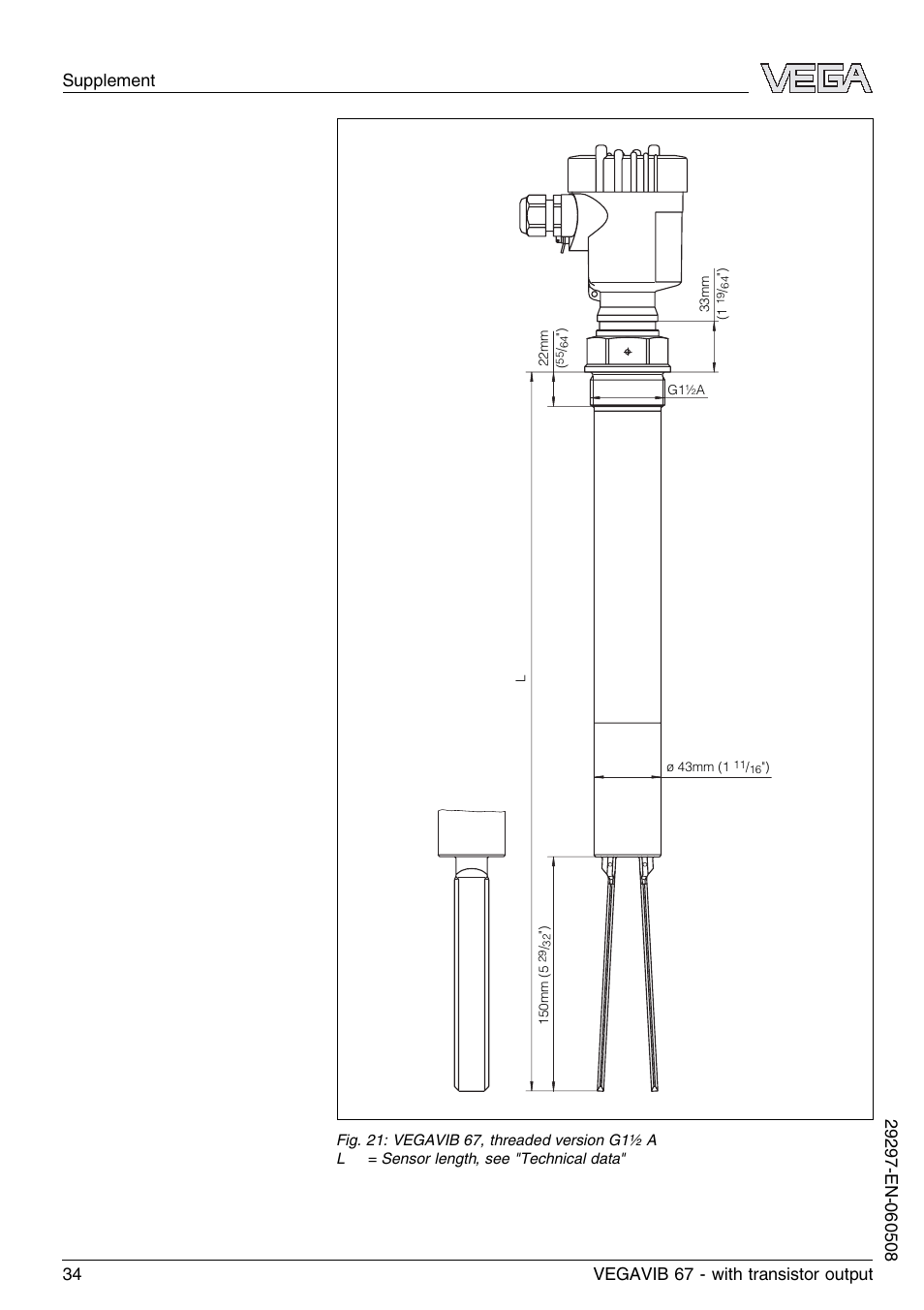 VEGA VEGAVIB 67 - transistor output User Manual | Page 34 / 40