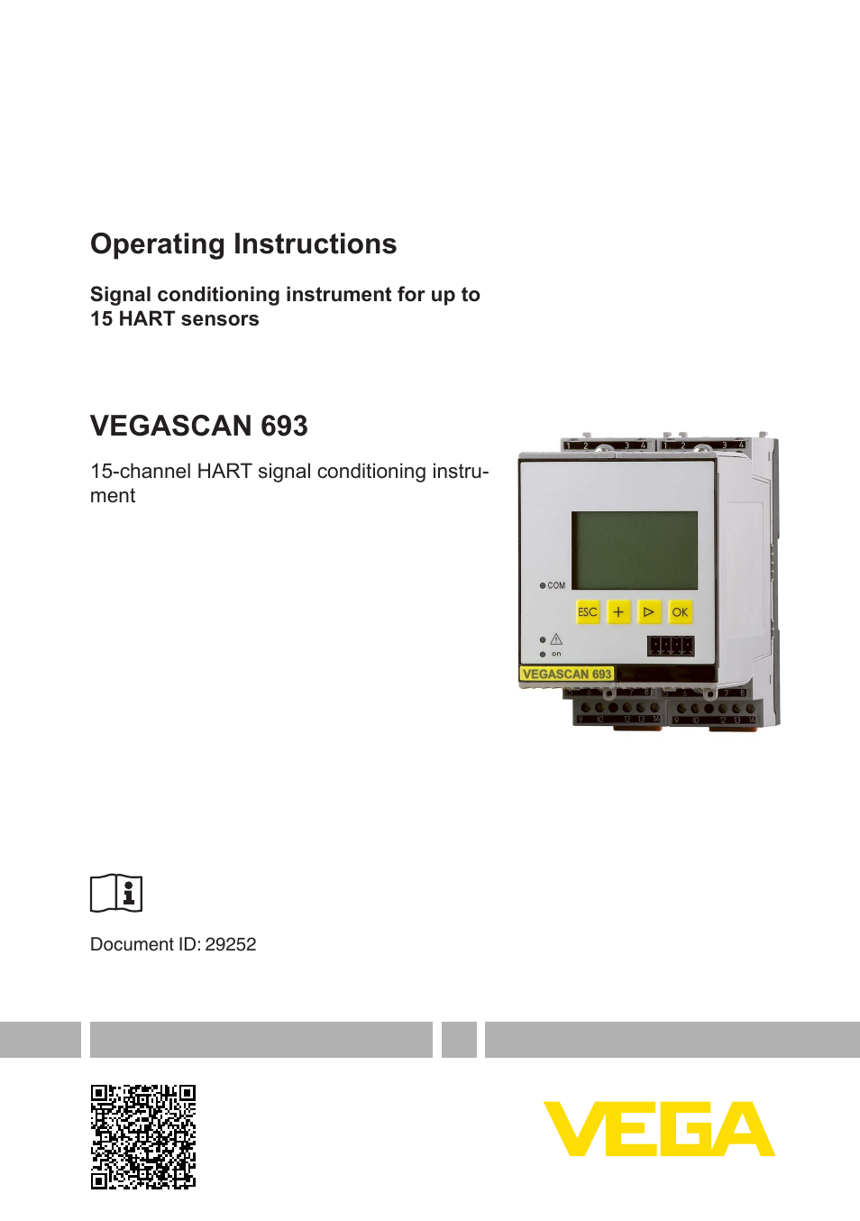 VEGA VEGASCAN 693 User Manual | 48 pages