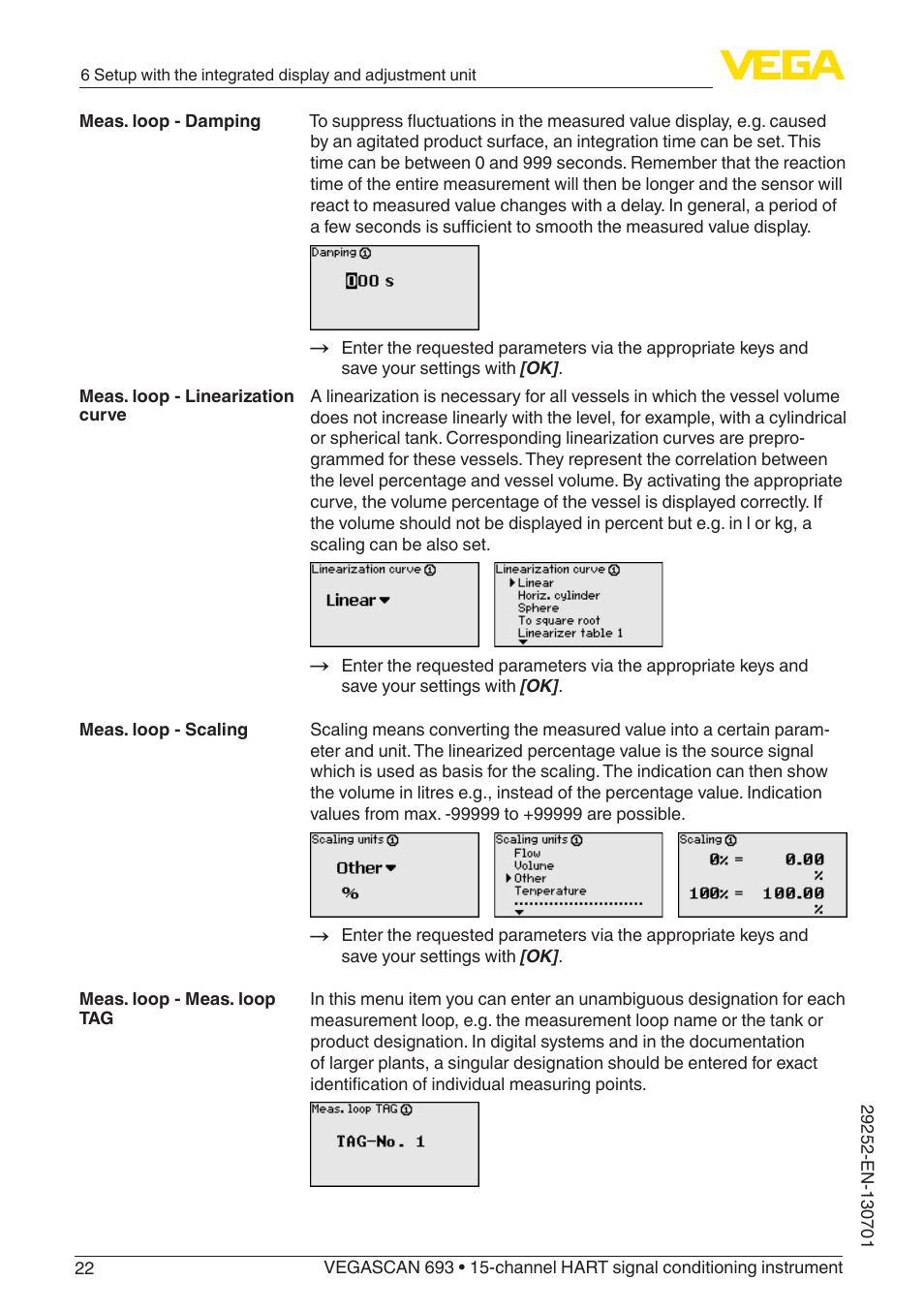 VEGA VEGASCAN 693 User Manual | Page 22 / 48