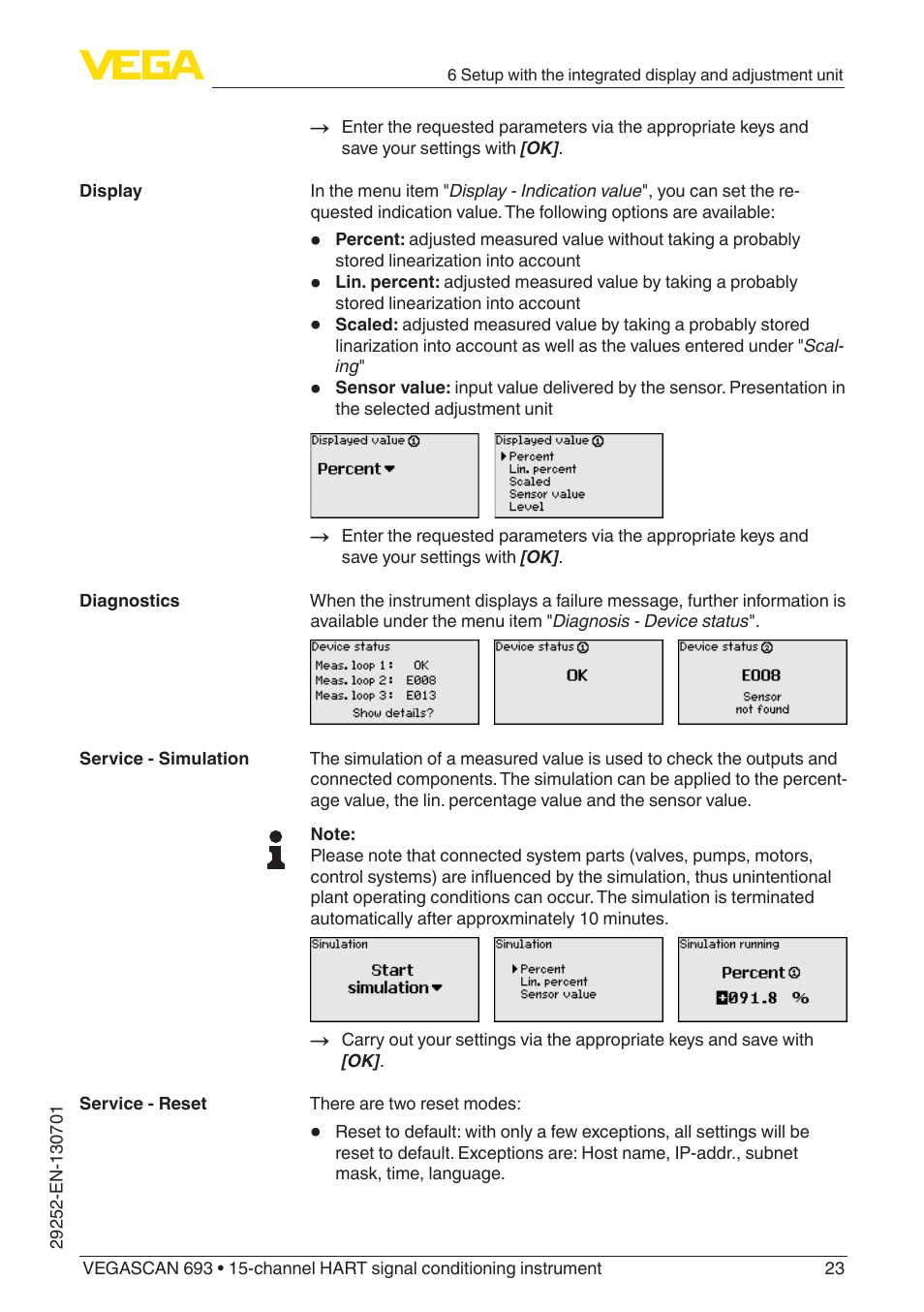 VEGA VEGASCAN 693 User Manual | Page 23 / 48