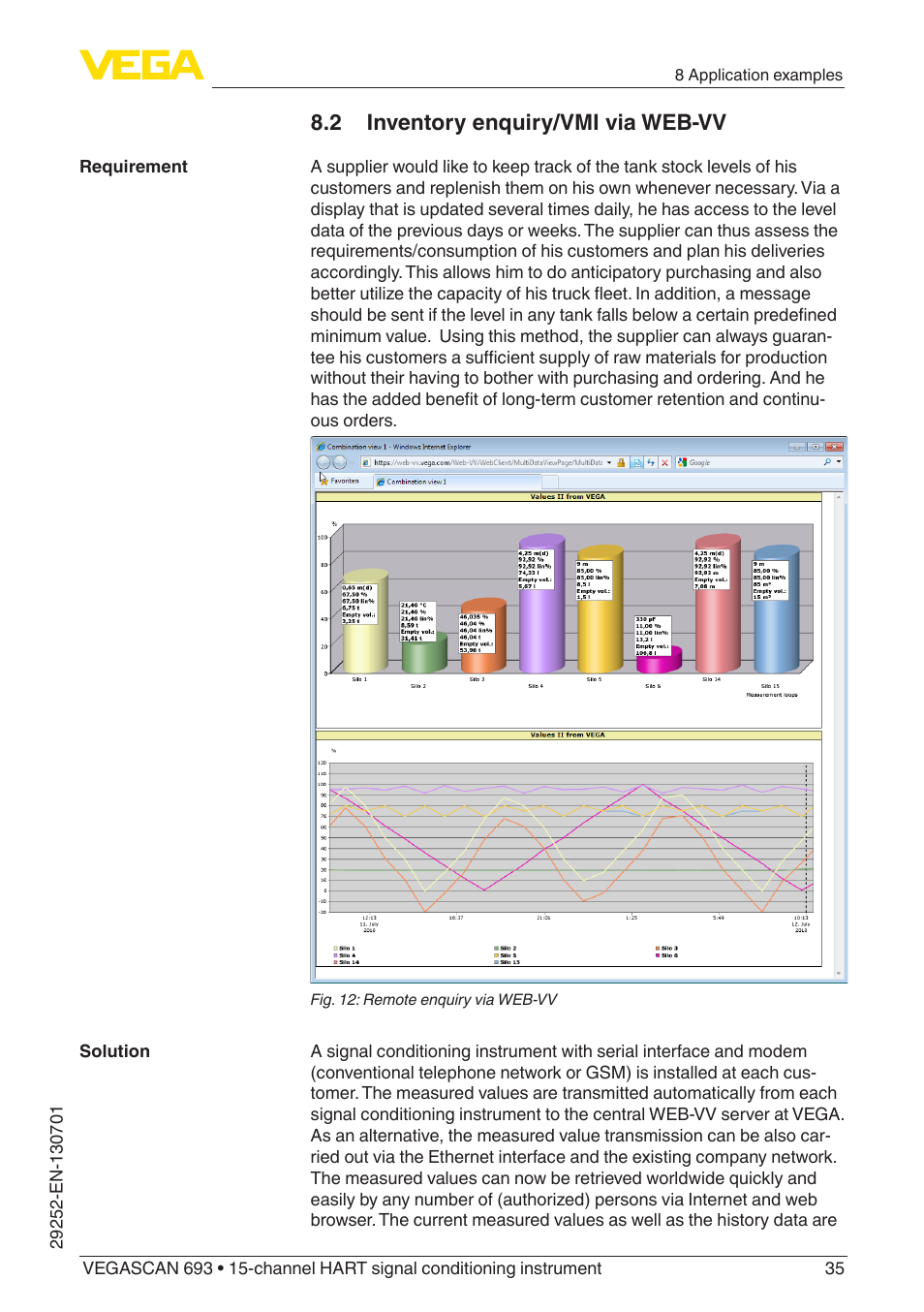 2 inventory enquiry/vmi via web-vv | VEGA VEGASCAN 693 User Manual | Page 35 / 48