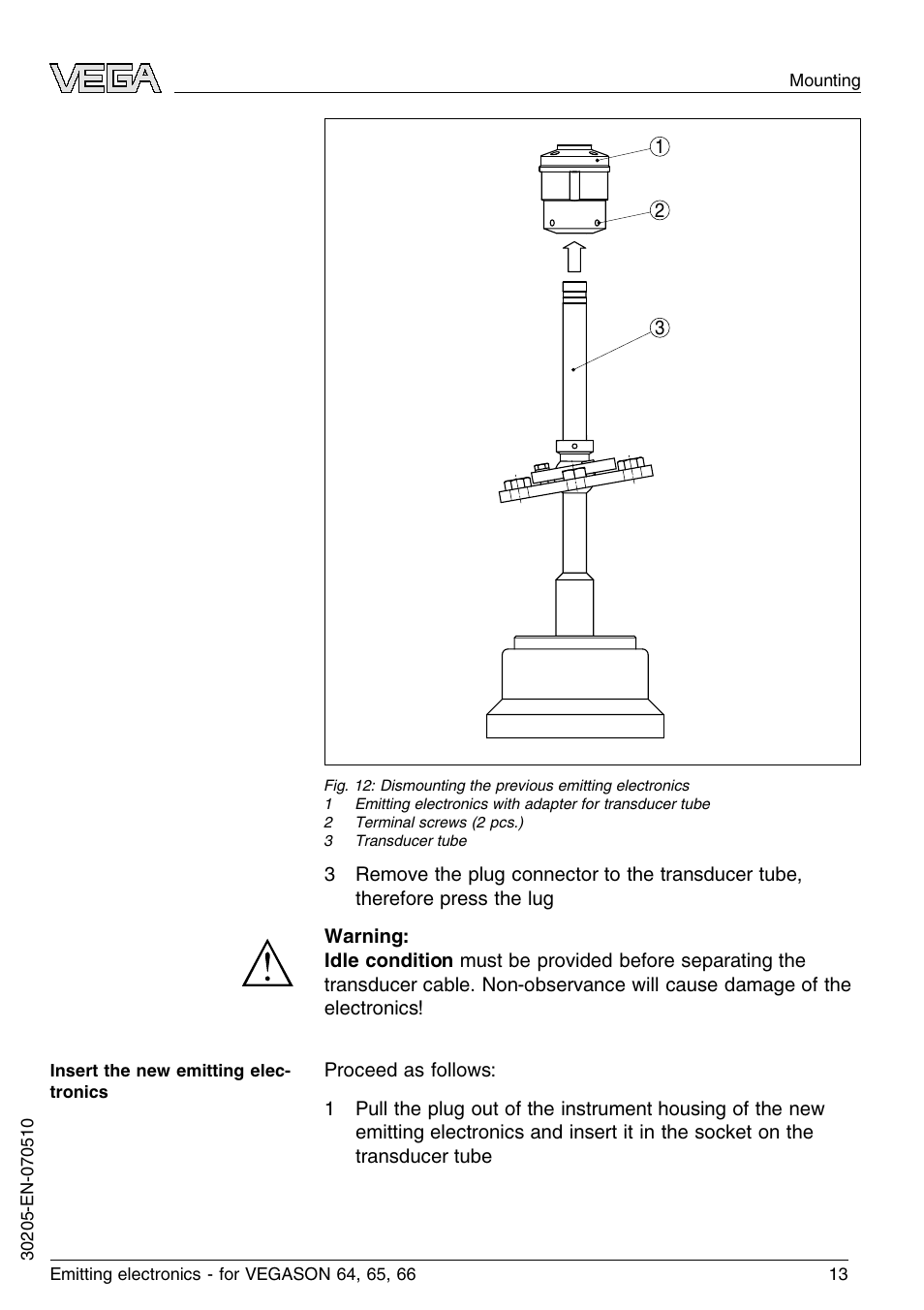 VEGA VEGASON 66 Emitting electronics User Manual | Page 13 / 24