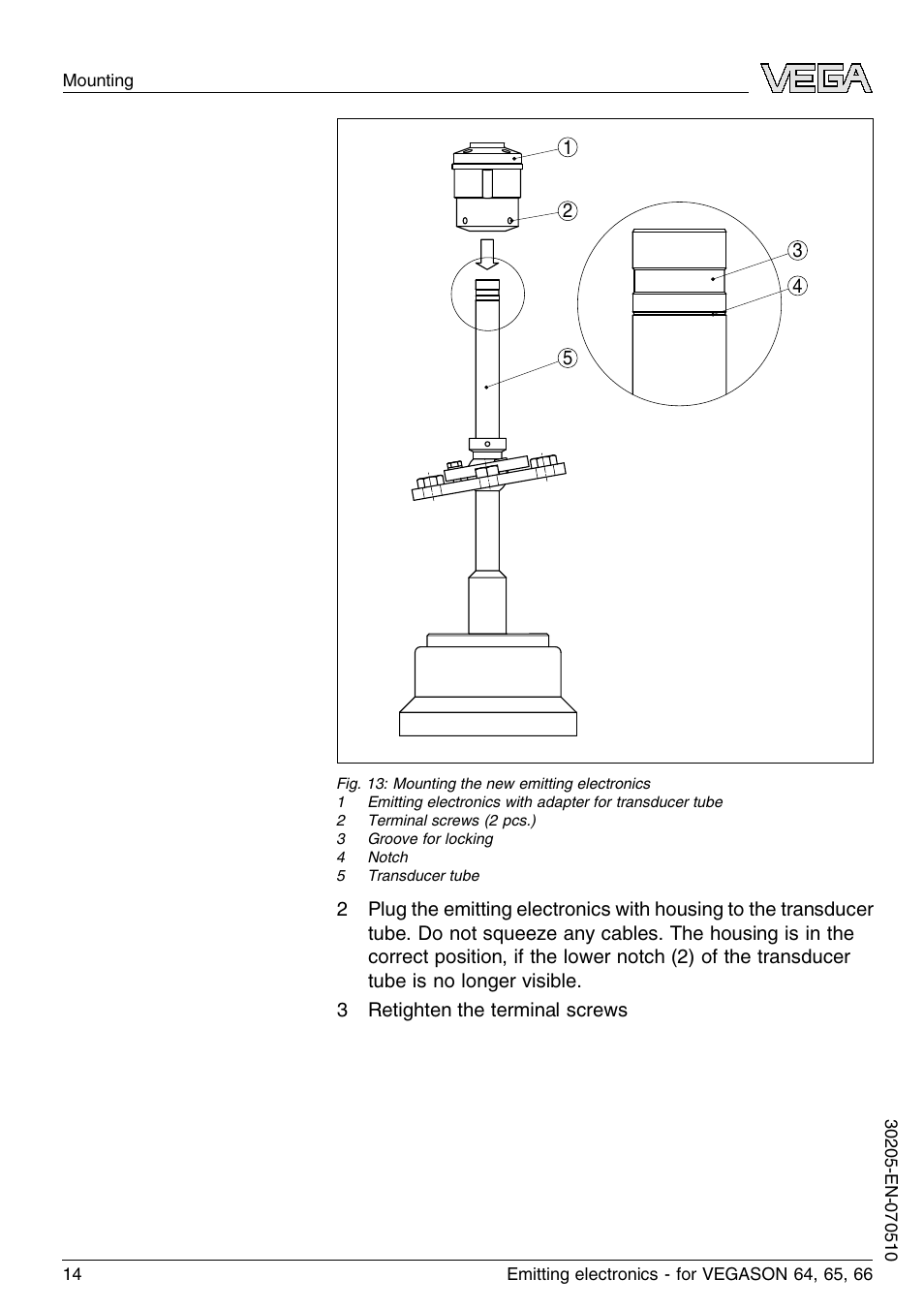 VEGA VEGASON 66 Emitting electronics User Manual | Page 14 / 24