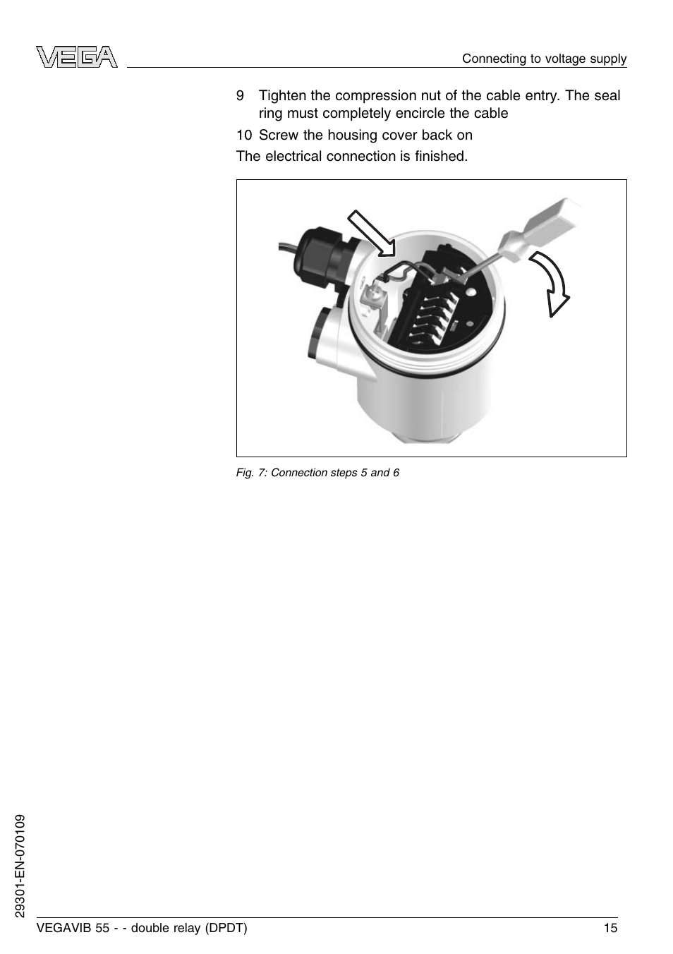 VEGA VEGAVIB 55 - double relay (DPDT) User Manual | Page 15 / 32