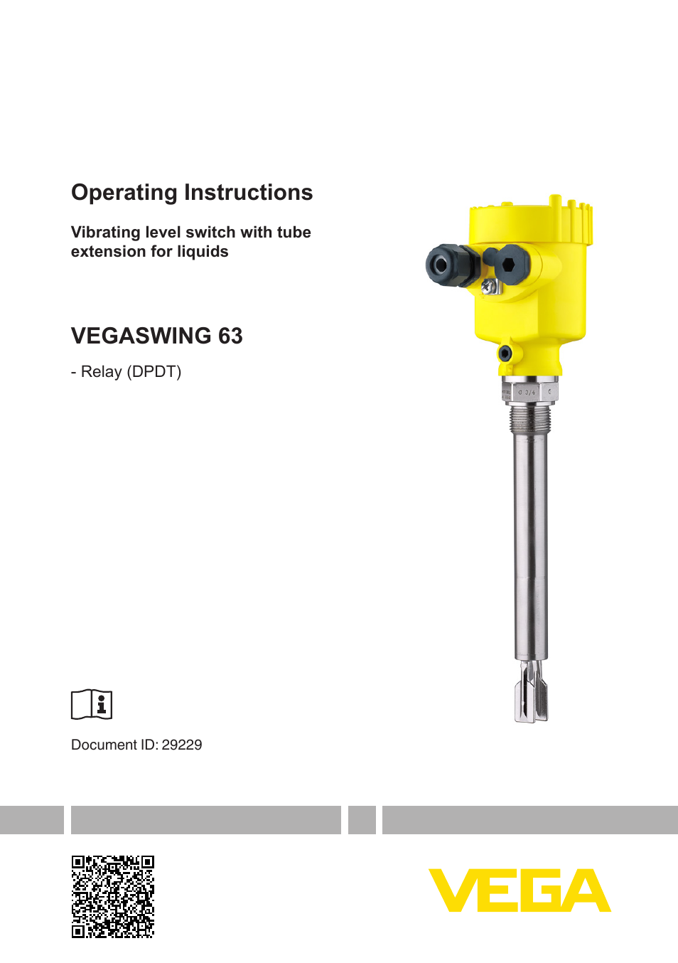 VEGA VEGASWING 63 - Relay (DPDT) User Manual | 36 pages