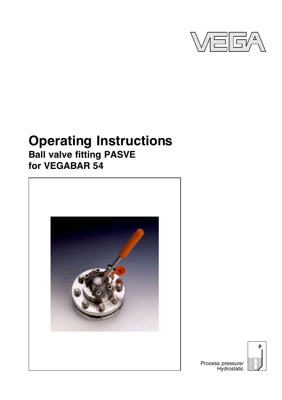 VEGA VEGABAR 54 Ball valve ﬁtting PASVE User Manual | 24 pages
