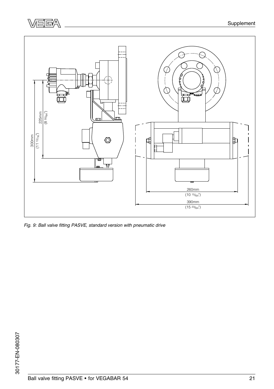 VEGA VEGABAR 54 Ball valve ﬁtting PASVE User Manual | Page 21 / 24