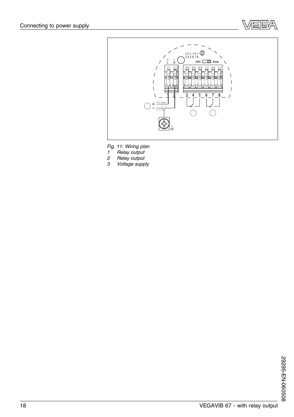 VEGA VEGAVIB 67 - relay output User Manual | Page 18 / 36