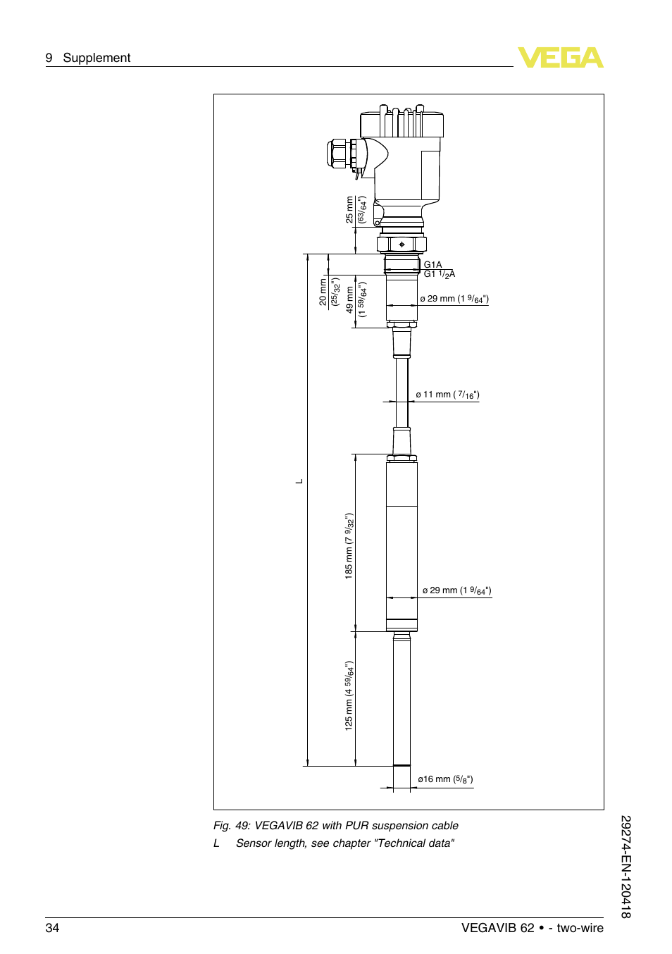 VEGA VEGAVIB 62 - two-wire User Manual | Page 34 / 40