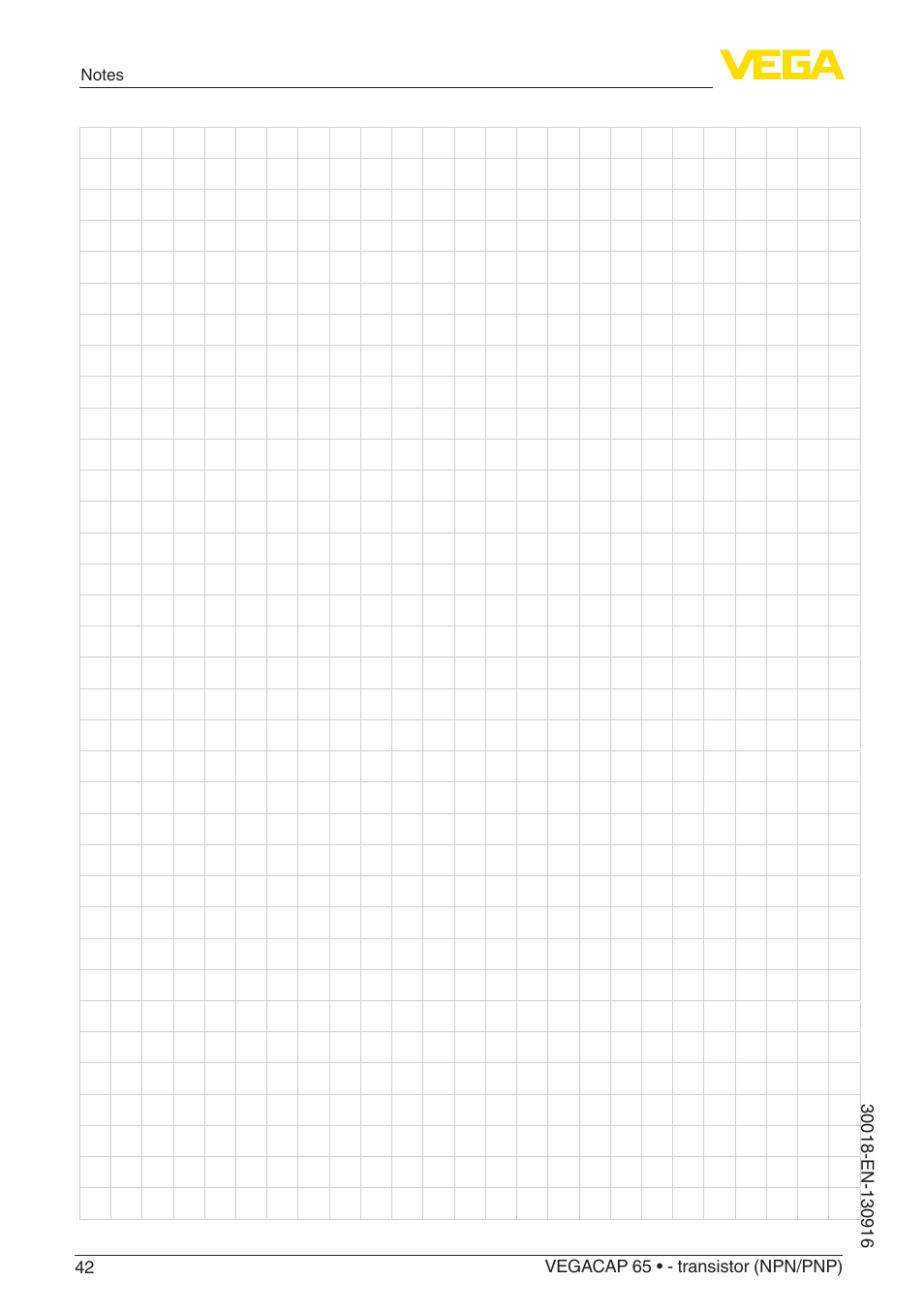VEGA VEGACAP 65 - transistor (NPN_PNP) User Manual | Page 42 / 44