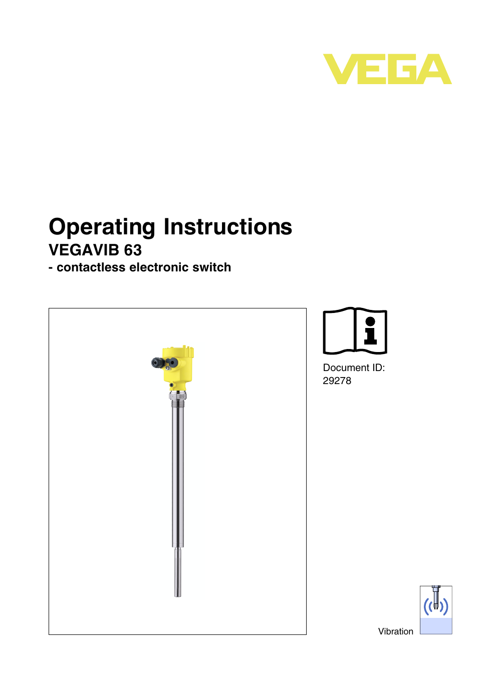 VEGA VEGAVIB 63 - contactless electronic switch User Manual | 36 pages