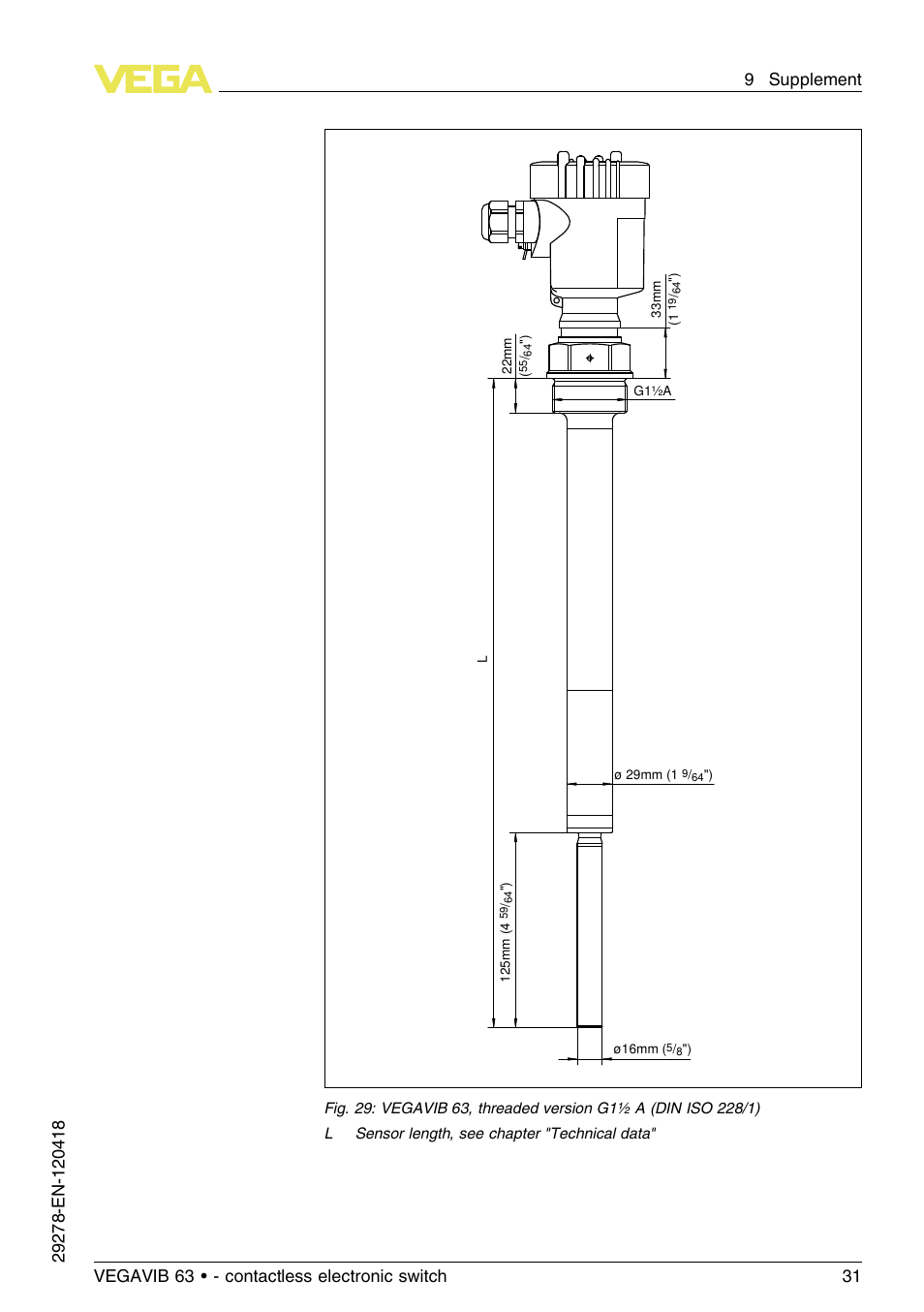 VEGA VEGAVIB 63 - contactless electronic switch User Manual | Page 31 / 36