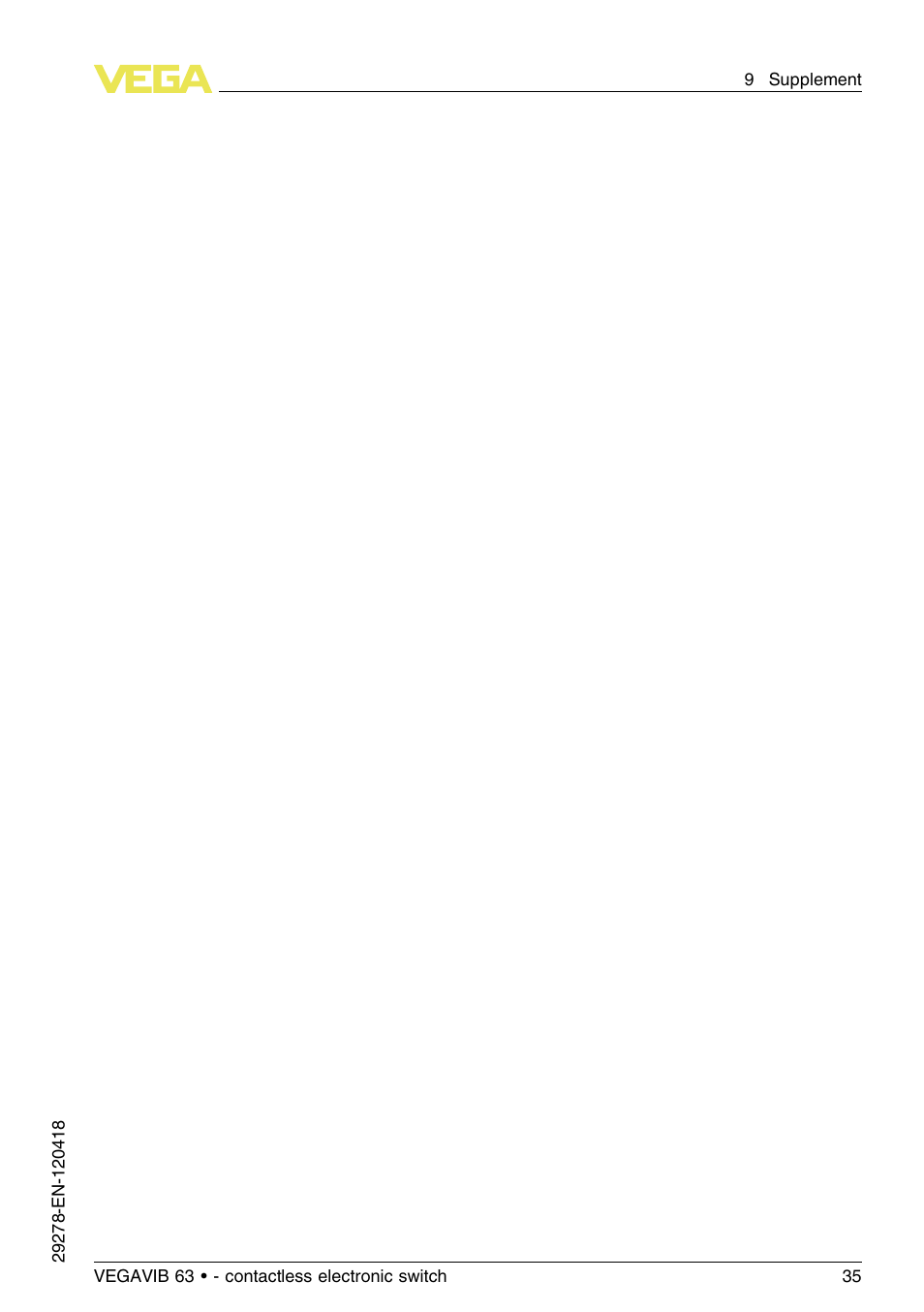 VEGA VEGAVIB 63 - contactless electronic switch User Manual | Page 35 / 36