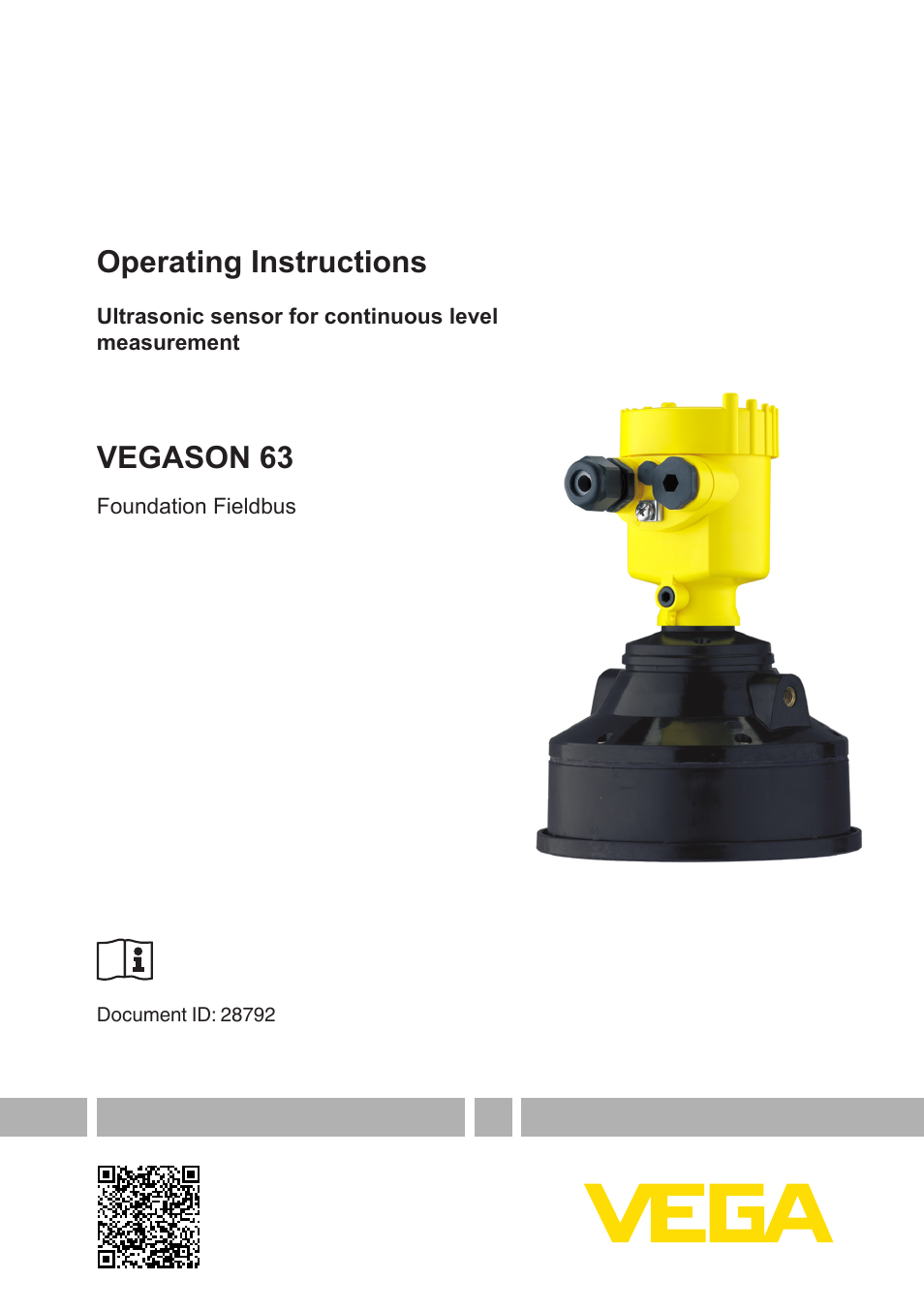 VEGA VEGASON 63 Foundation Fieldbus User Manual | 52 pages