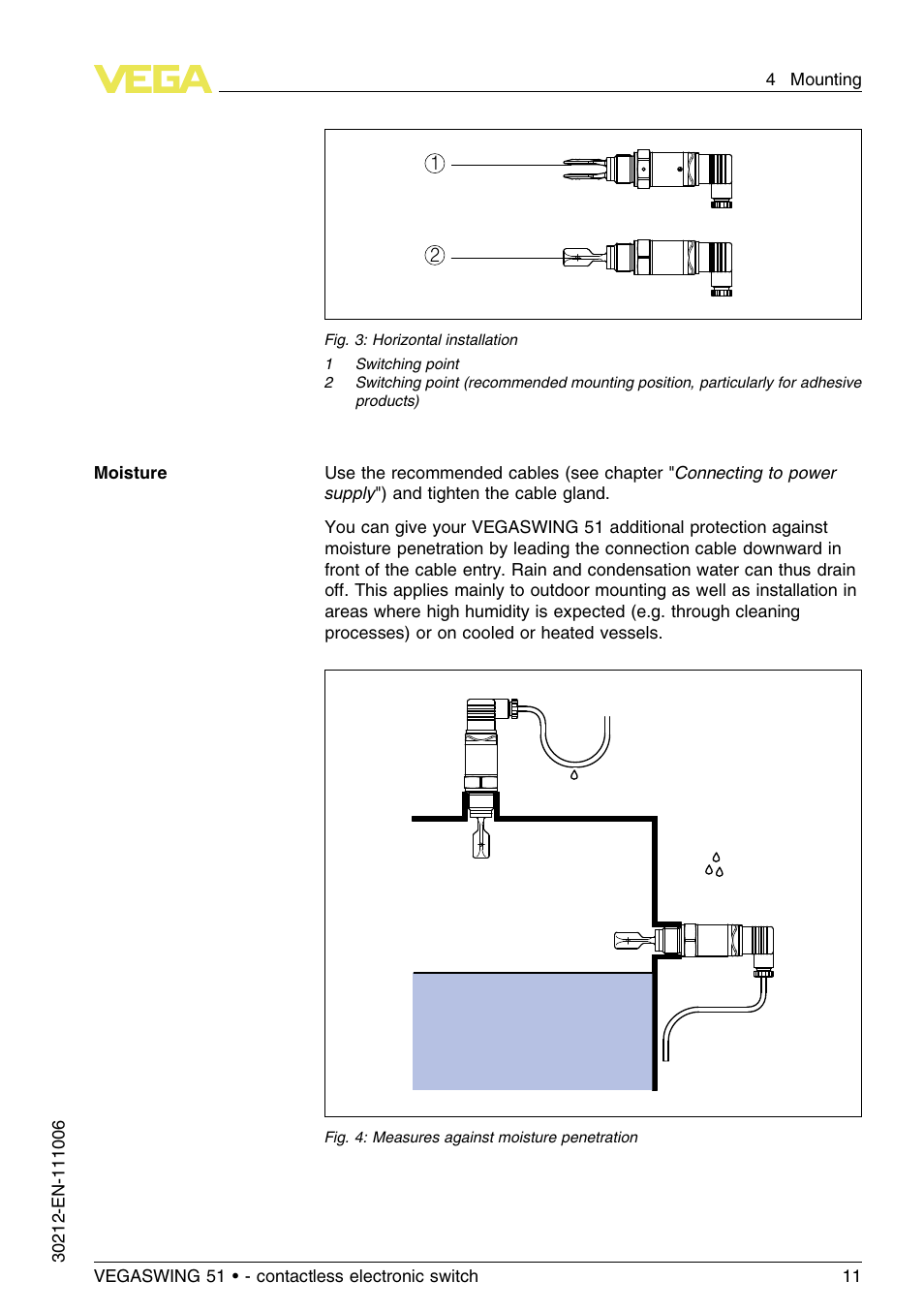 VEGA VEGASWING 51 - contactless electronic switch User Manual | Page 11 / 36