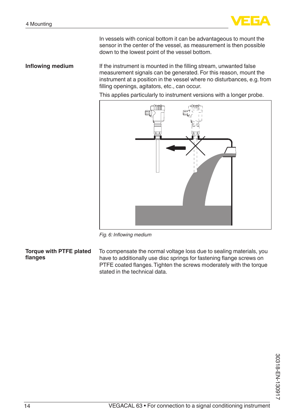 VEGA VEGACAL 63 For connection to a signal conditioning instrument User Manual | Page 14 / 36