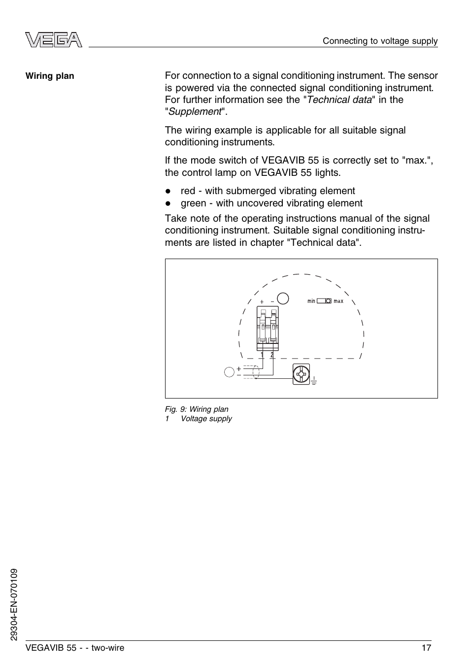VEGA VEGAVIB 55 - two-wire User Manual | Page 17 / 32