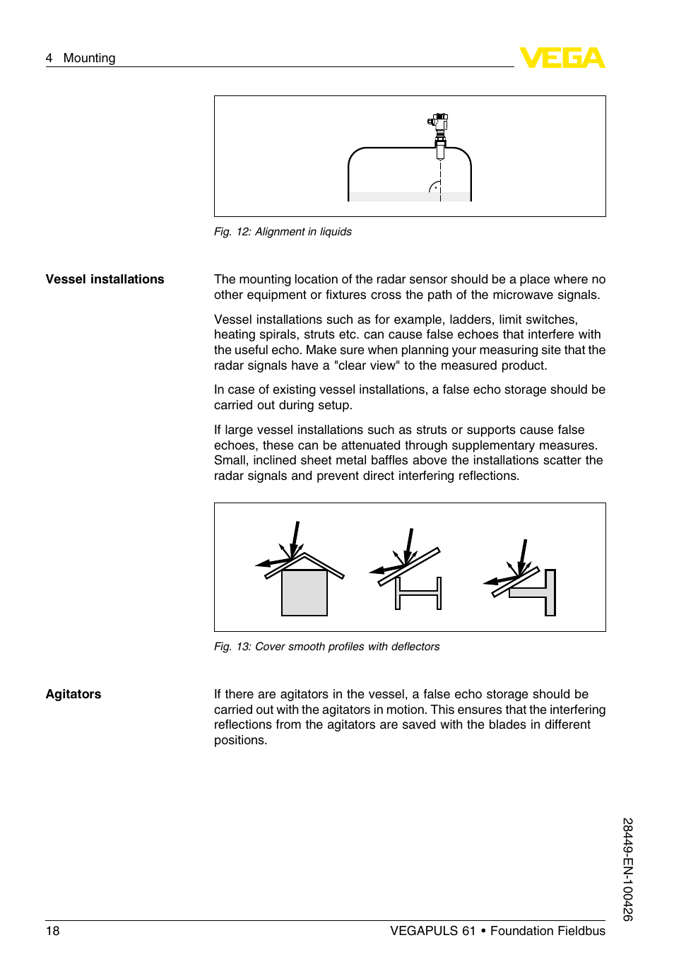 VEGA VEGAPULS 61 (≥ 2.0.0 - ≤ 3.8) Foundation Fieldbus User Manual | Page 18 / 76