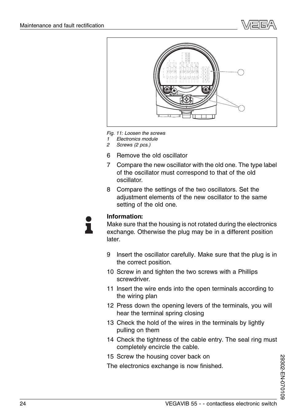 VEGA VEGAVIB 55 - contactless electronic switch User Manual | Page 24 / 32