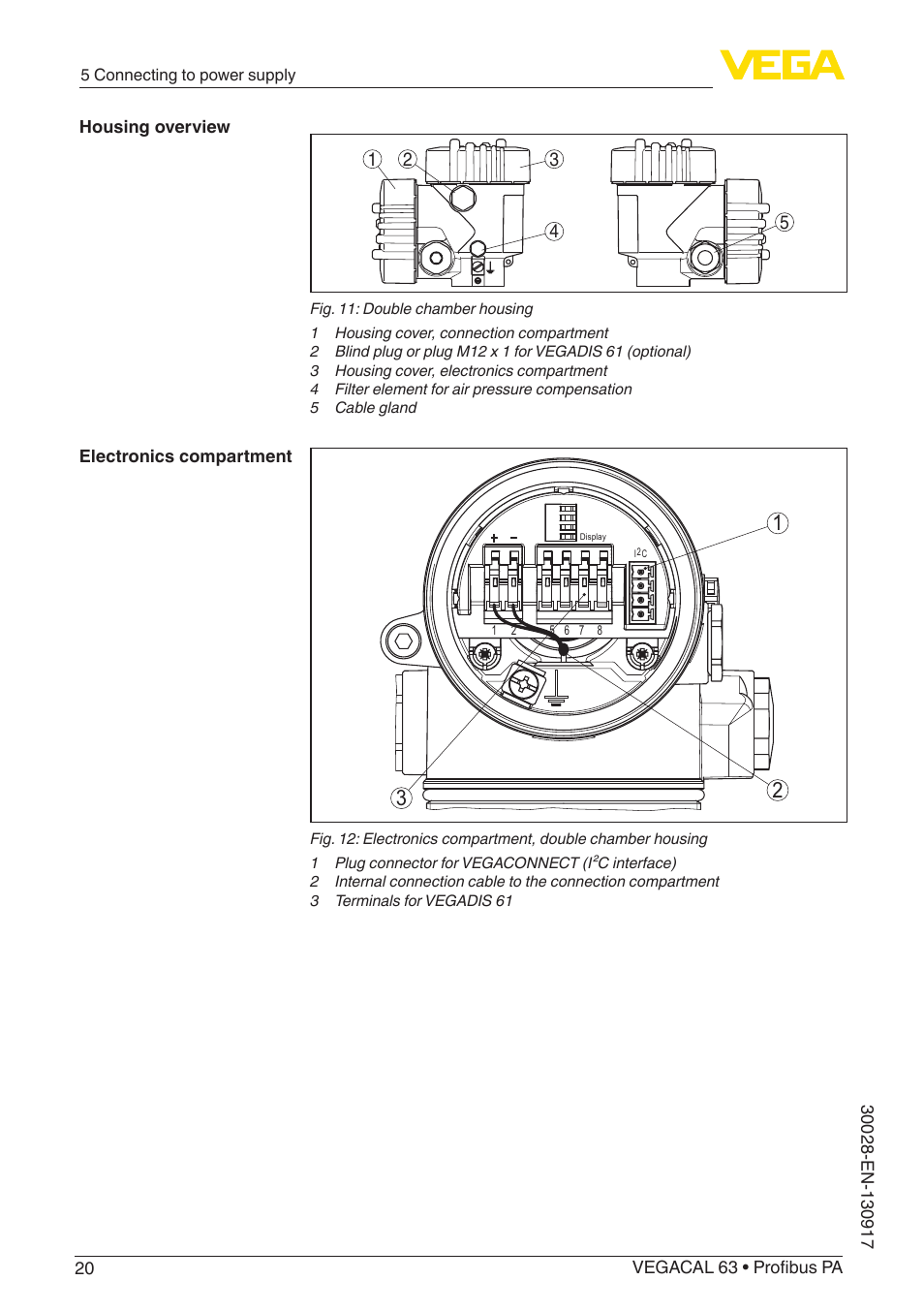 VEGA VEGACAL 63 Profibus PA User Manual | Page 20 / 52