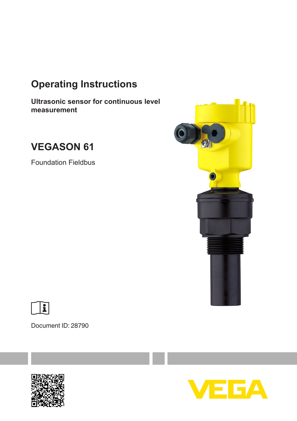 VEGA VEGASON 61 Foundation Fieldbus User Manual | 52 pages