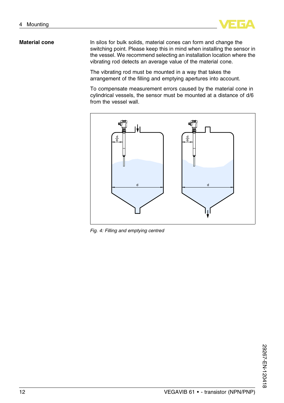 VEGA VEGAVIB 61 - transistor (NPN-PNP) User Manual | Page 12 / 36