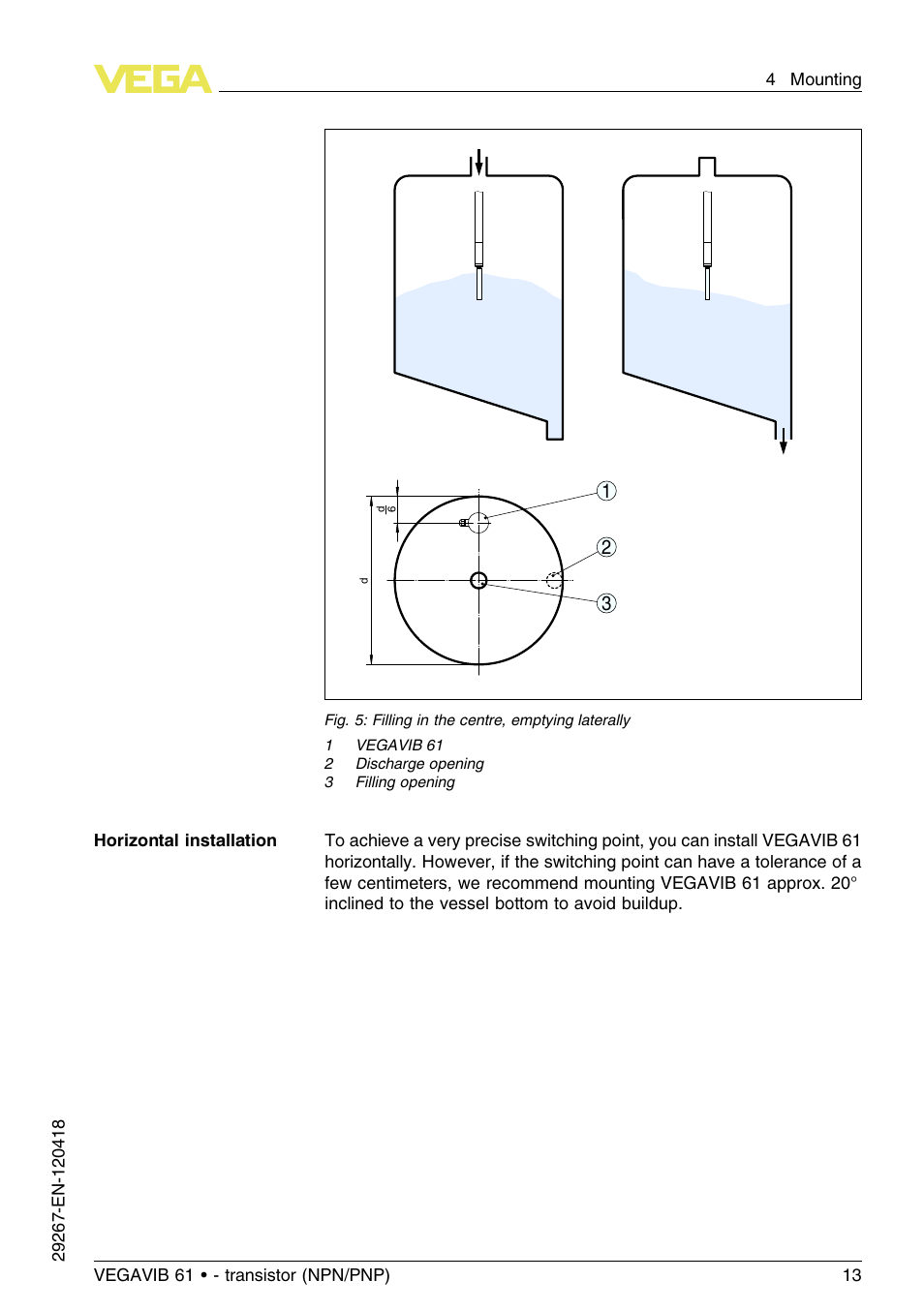VEGA VEGAVIB 61 - transistor (NPN-PNP) User Manual | Page 13 / 36