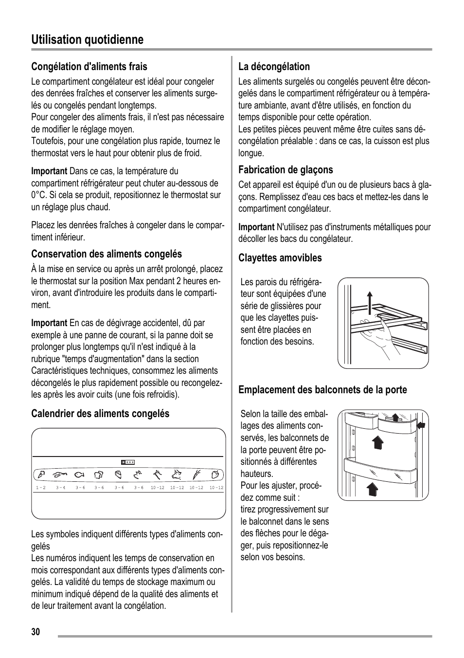 Utilisation quotidienne | ZANKER KBB 24001 SK User Manual | Page 30 / 56