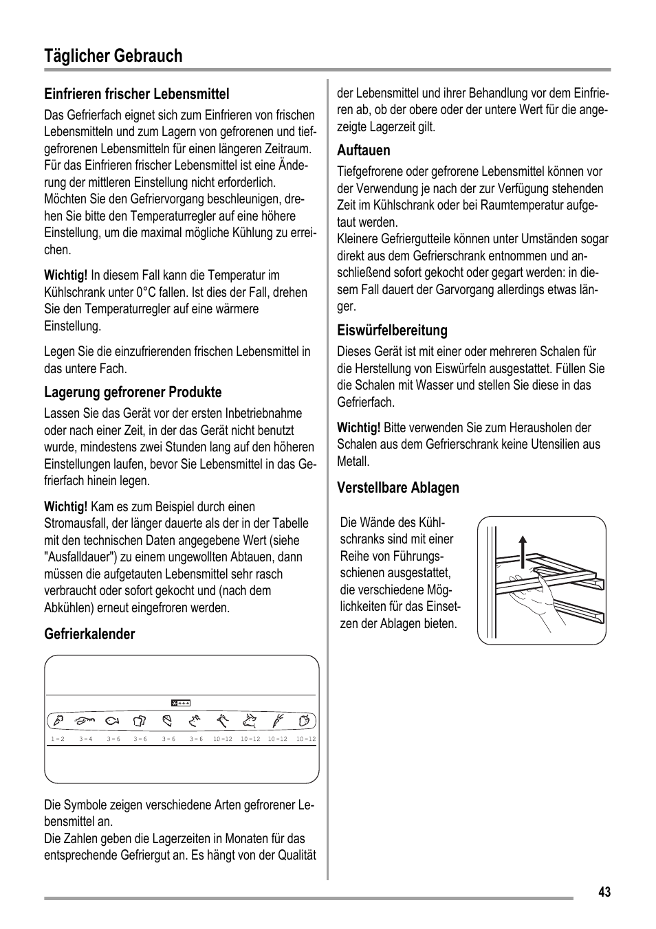 Täglicher gebrauch | ZANKER KBB 24001 SK User Manual | Page 43 / 56