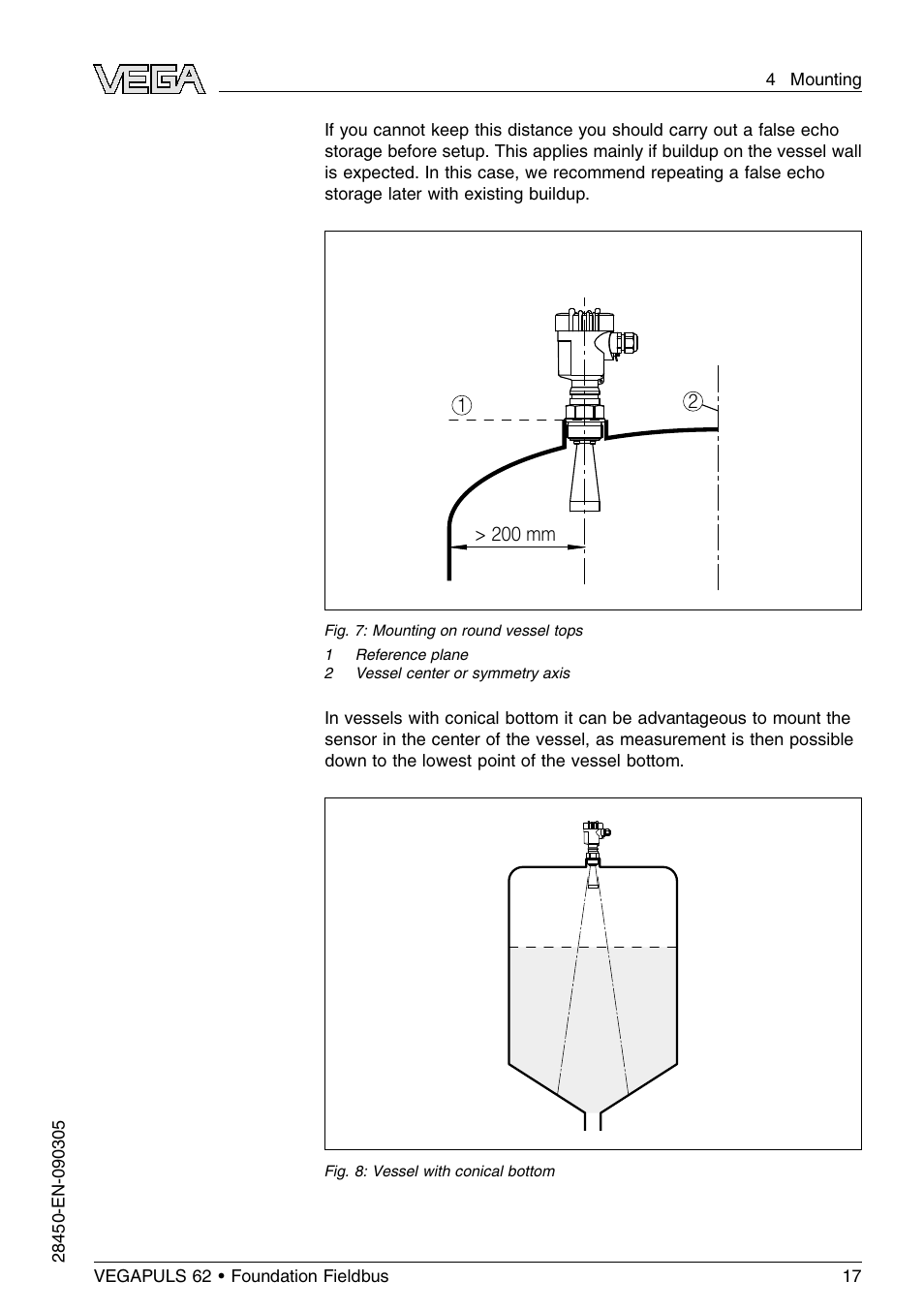 VEGA VEGAPULS 62 (≥ 2.0.0 - ≤ 3.8) Foundation Fieldbus User Manual | Page 17 / 84