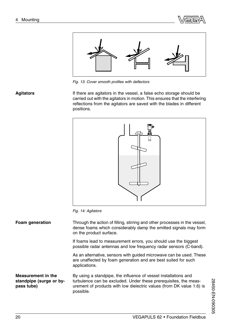 VEGA VEGAPULS 62 (≥ 2.0.0 - ≤ 3.8) Foundation Fieldbus User Manual | Page 20 / 84