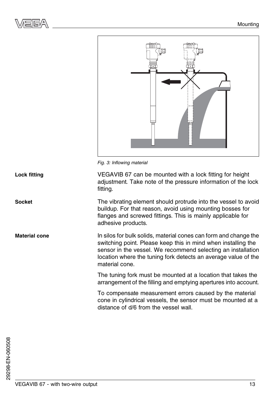 VEGA VEGAVIB 67 - two-wire User Manual | Page 13 / 32