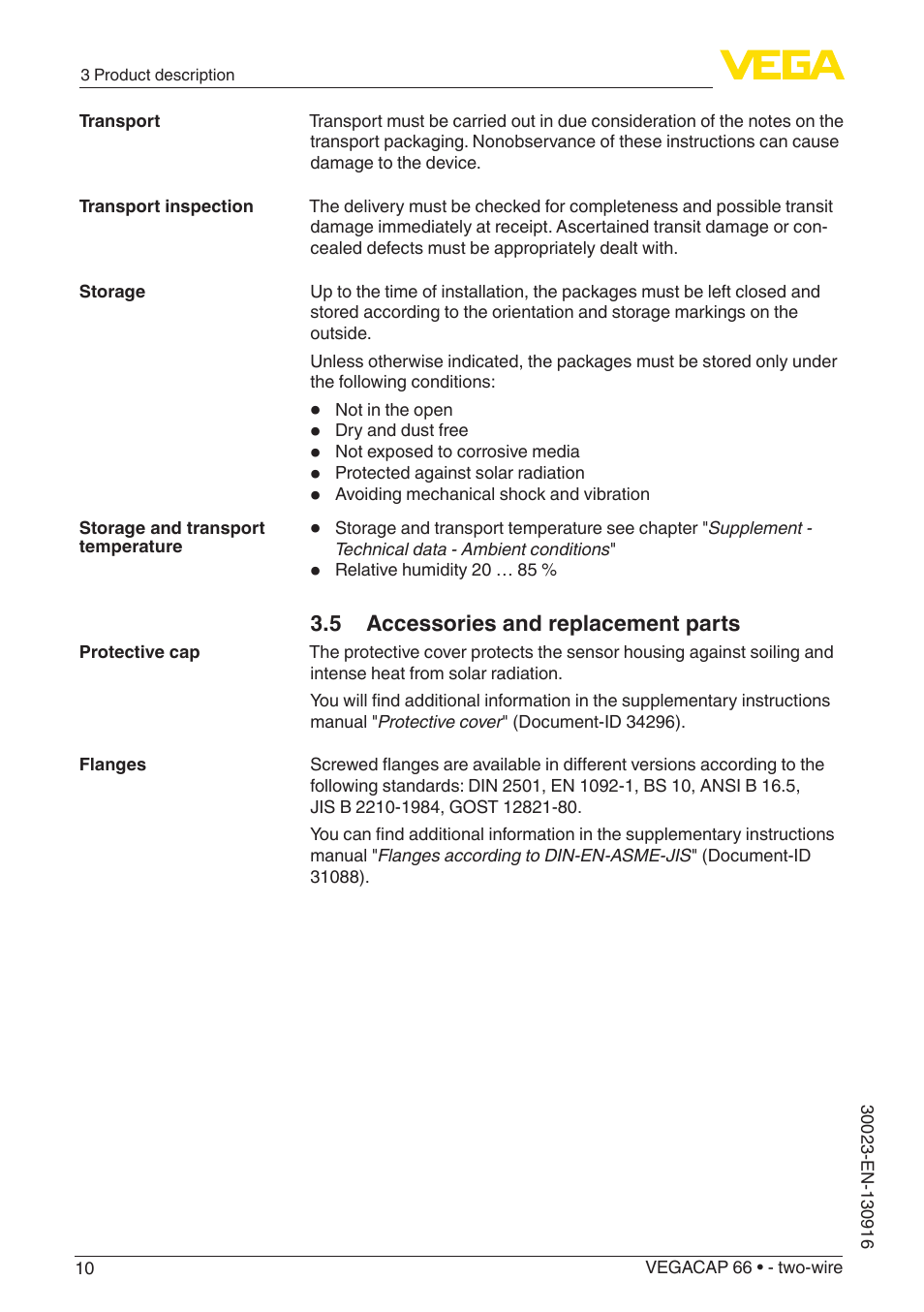 5 accessories and replacement parts | VEGA VEGACAP 66 - two-wire User Manual | Page 10 / 36