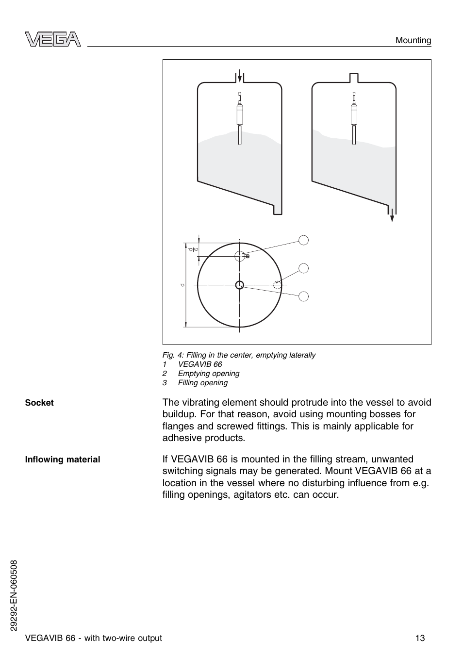 VEGA VEGAVIB 66 - two-wire User Manual | Page 13 / 40