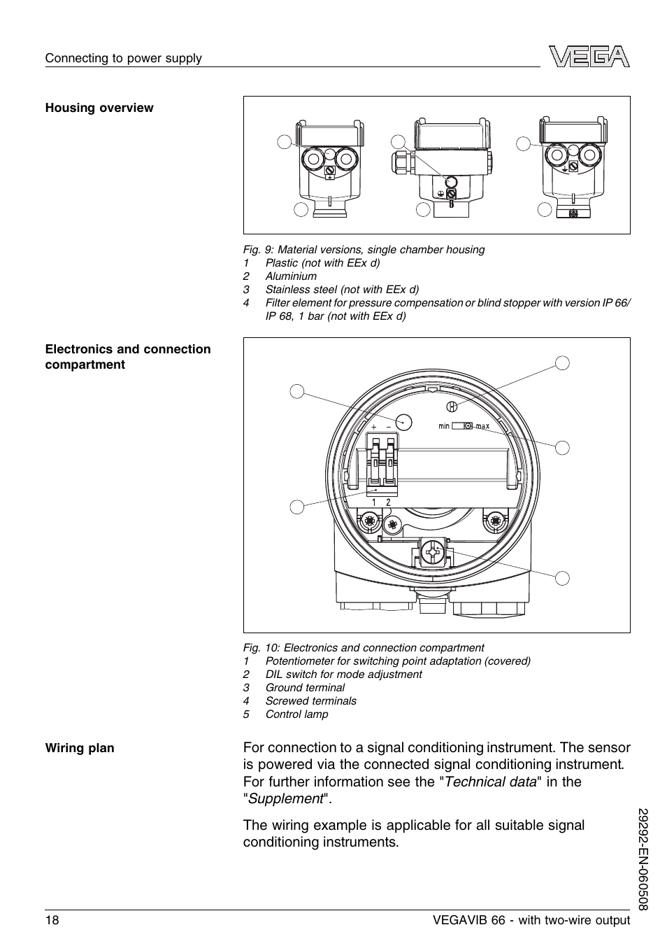 VEGA VEGAVIB 66 - two-wire User Manual | Page 18 / 40