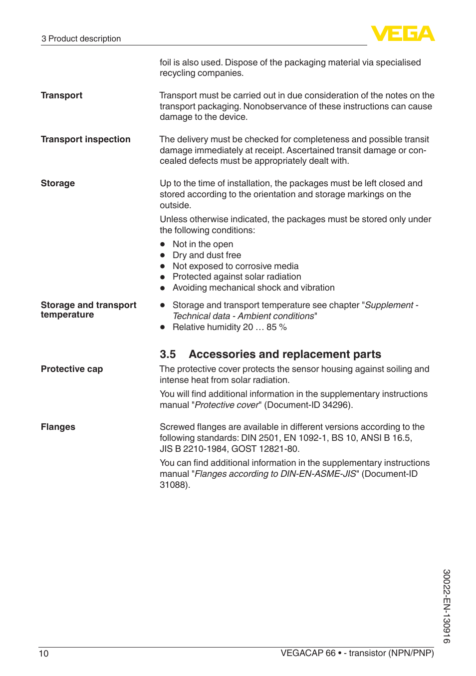 5 accessories and replacement parts | VEGA VEGACAP 66 - transistor (NPN_PNP) User Manual | Page 10 / 36